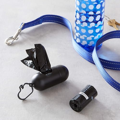 Dog Poop Leak Proof Bags with Dispenser and Leash Clip