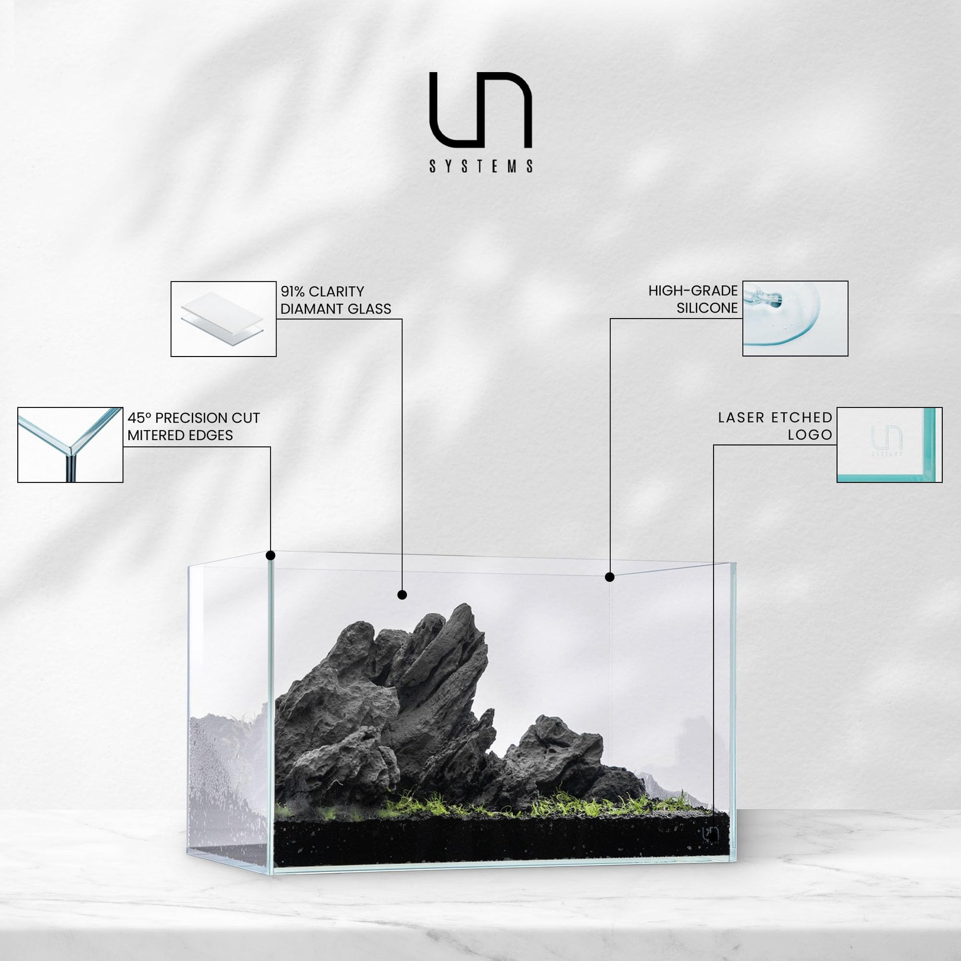 Nature Systems Ultra Clear Rimless Aquarium