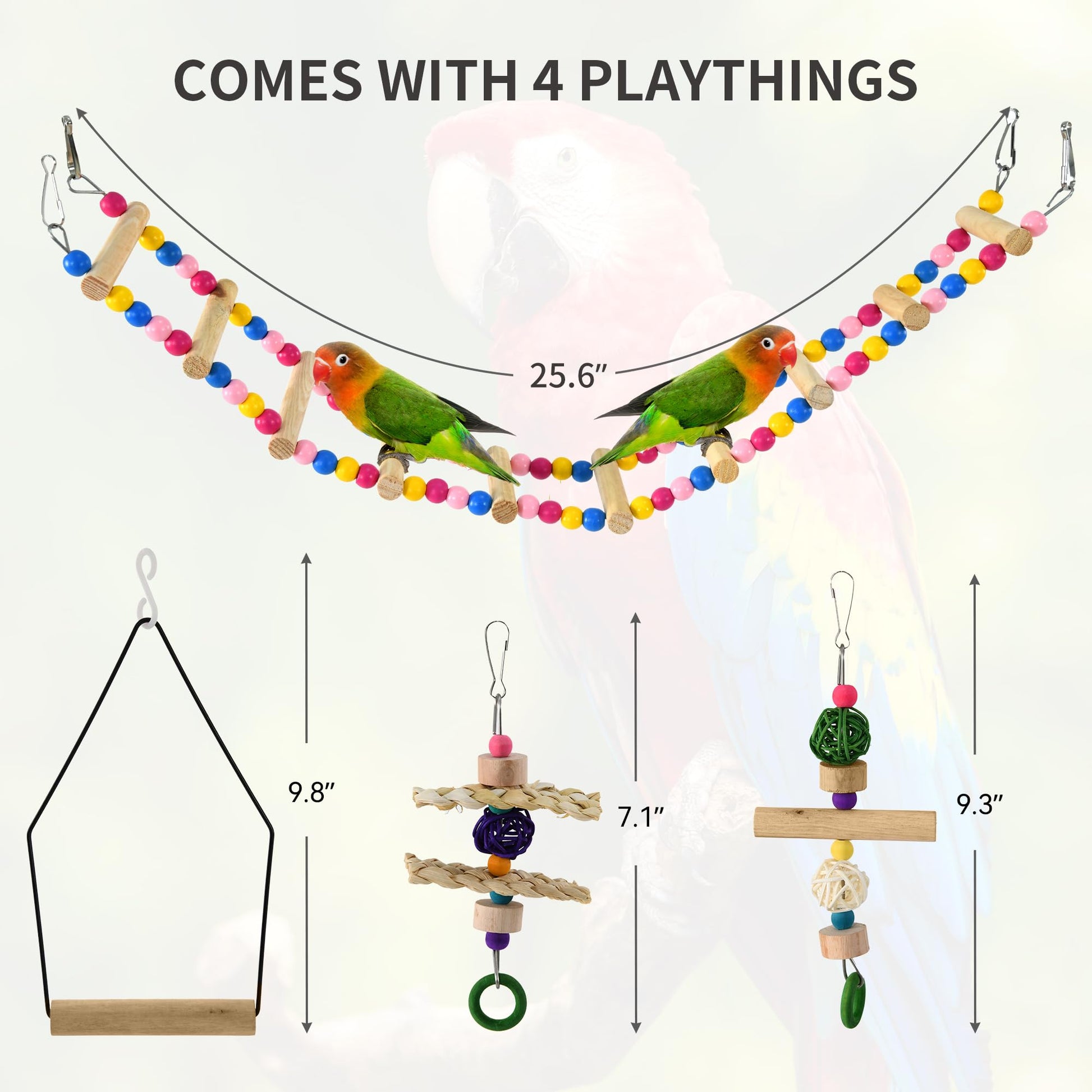 62 Inch Large Bird Cage - Metal Flight Cage with Rolling Stand