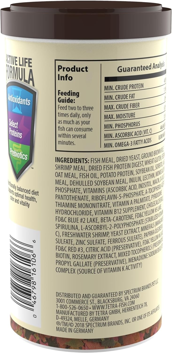 Nutritionally Balanced Tropical Flake Food for Tropical Fish