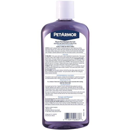 Flea and Tick Shampoo for Cats, Coconut Berry Scented
