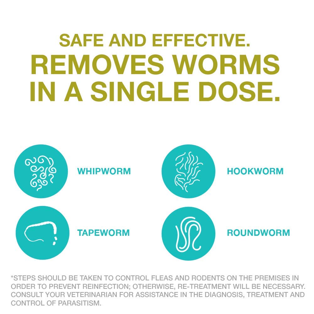 Chewable Quad Dewormer for Small Dogs, 2-25 lbs