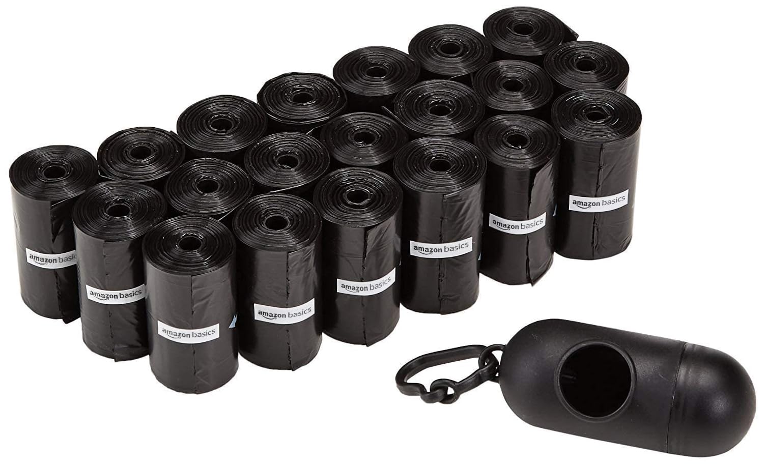 Dog Poop Leak Proof Bags with Dispenser and Leash Clip