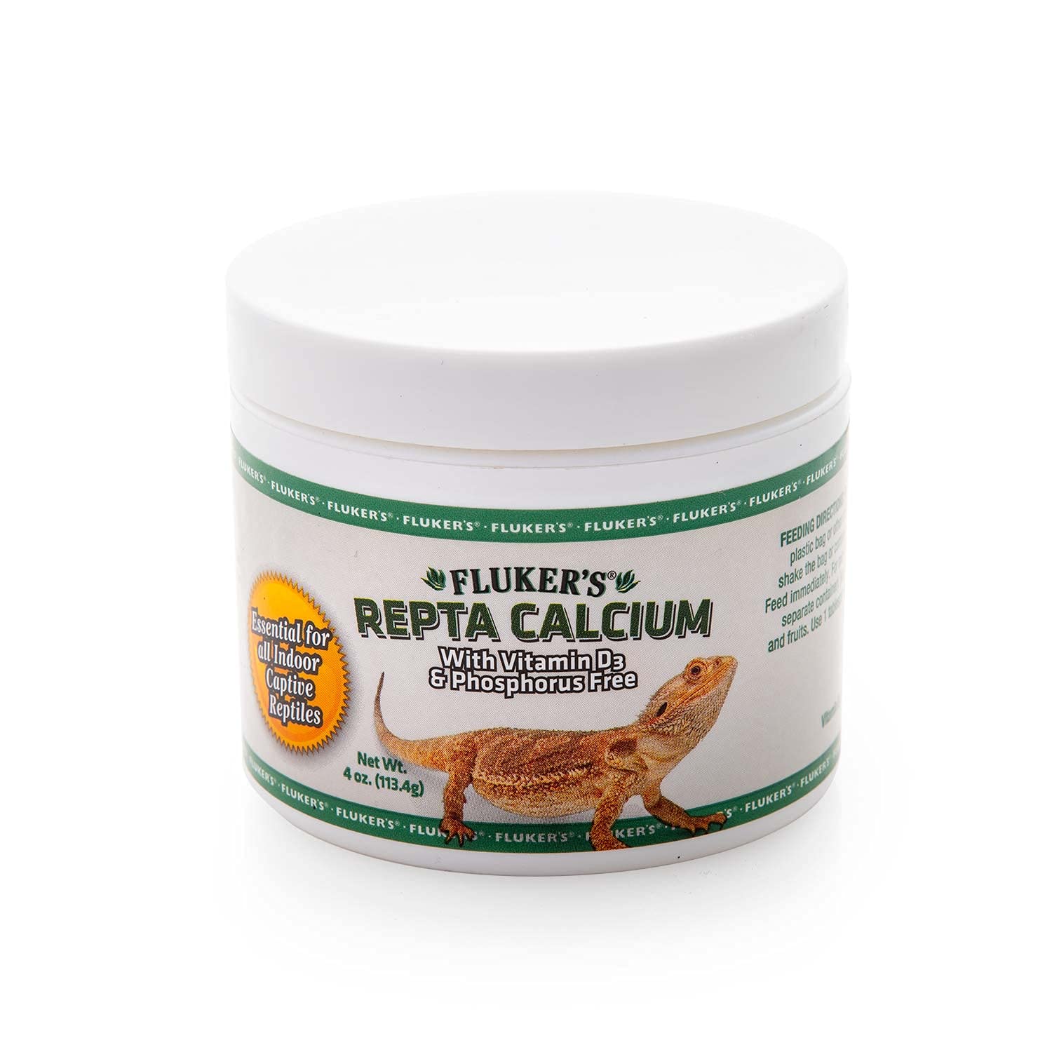 Calcium Reptile Supplement with added Vitamin D3, 4 oz.