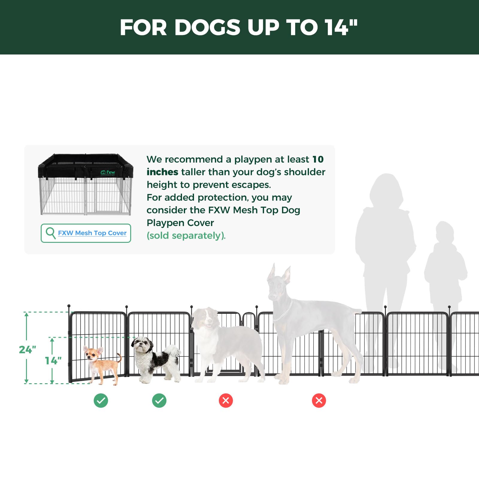 Dog Playpen  24 inch 8 Panels for Small and Puppy Dogs