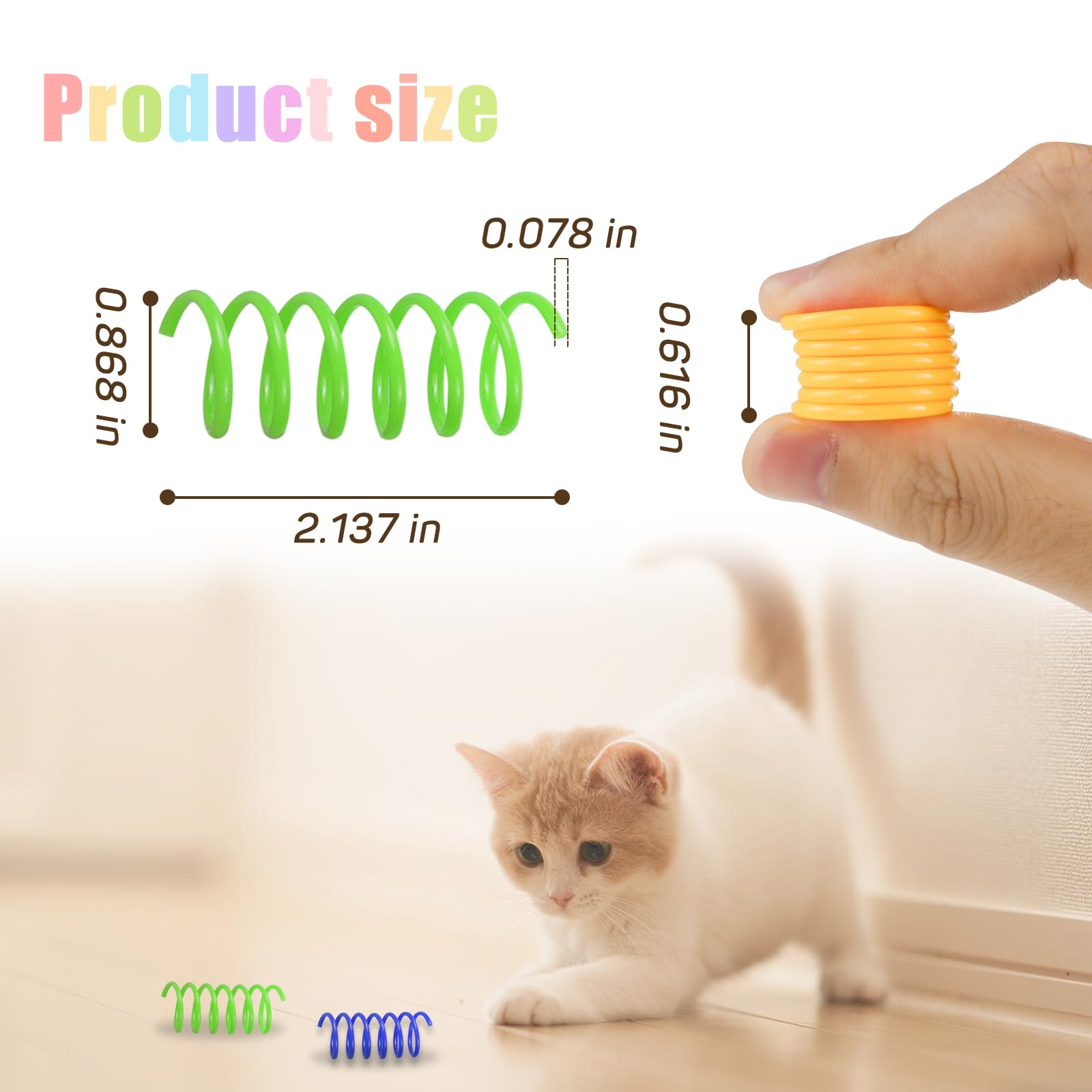Cat Spiral Spring, 12 Pc Cat Creative Toy