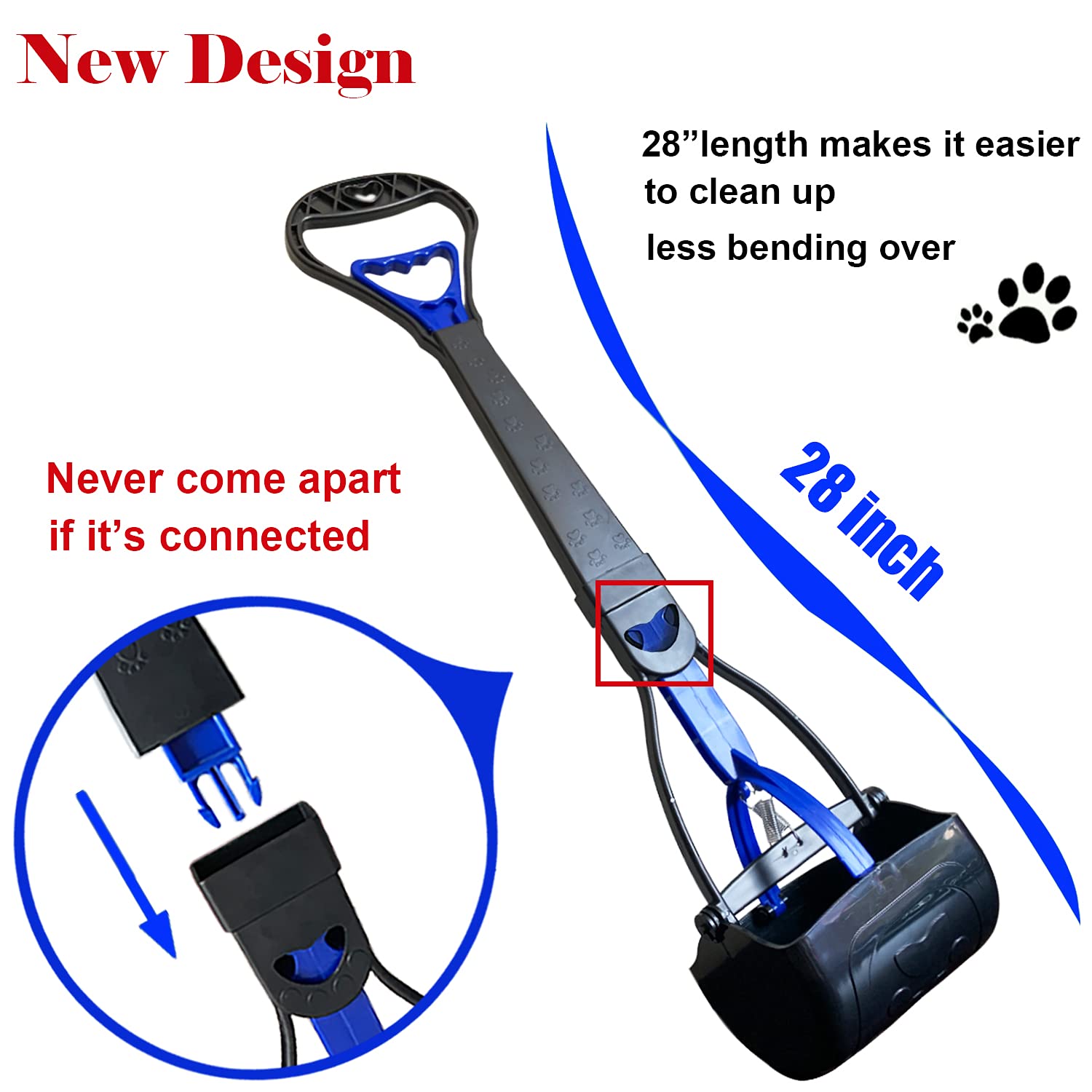Non-Breakable Pooper Scooper for Large Medium & Small Dogs Heavy Duty
