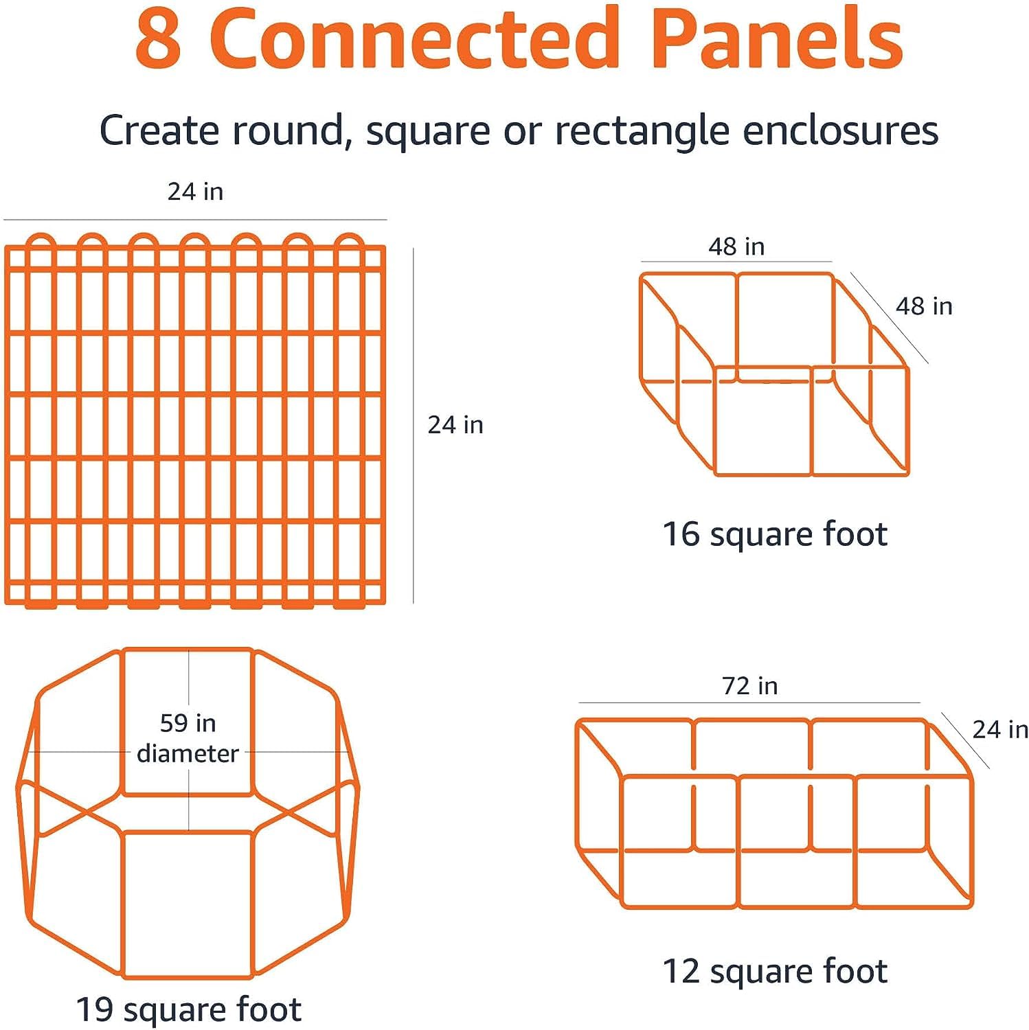 Foldable Octagonal Metal Exercise Puppy / Dog Playpen