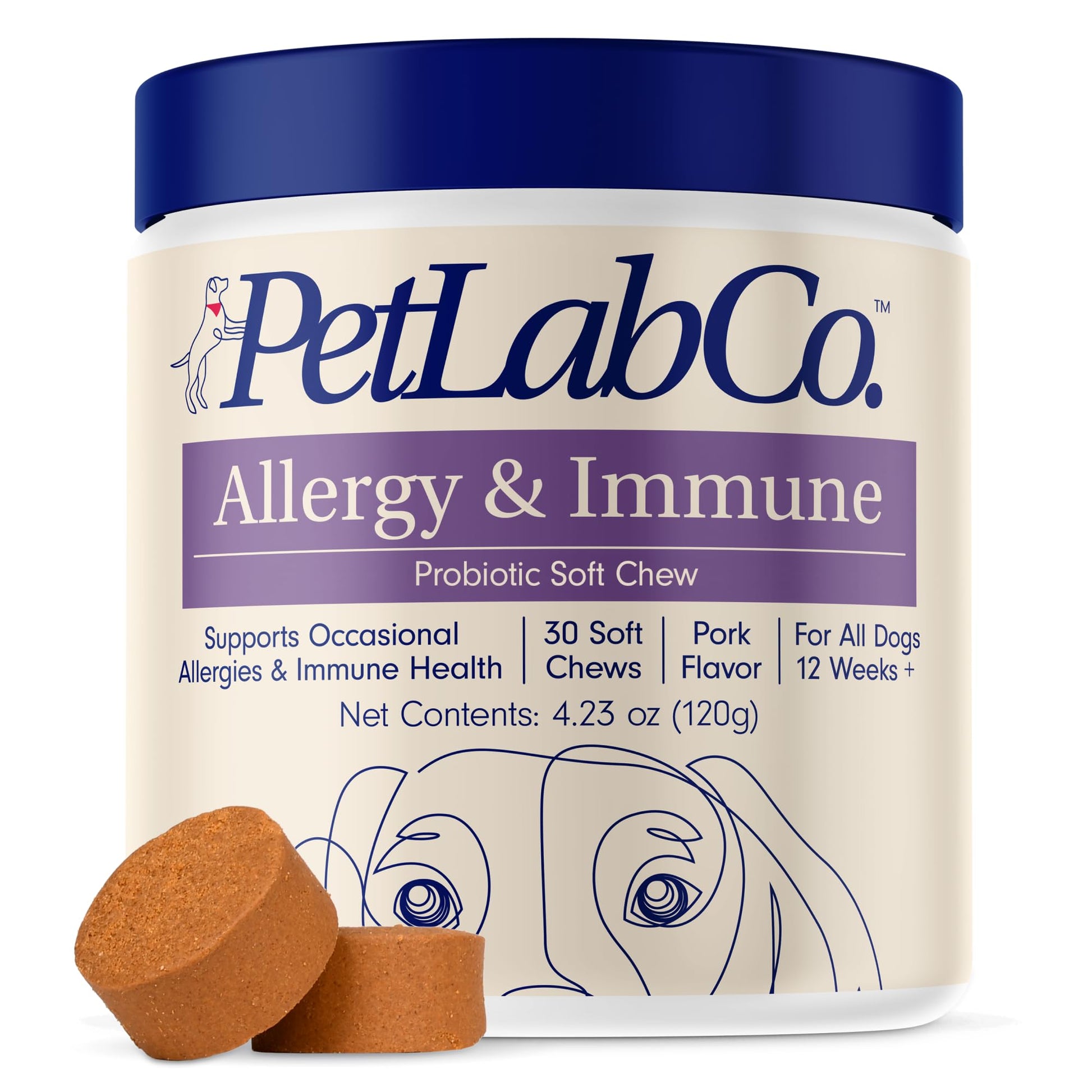 Allergy & Immune Probiotics for Dogs - 30 Soft Chews -
