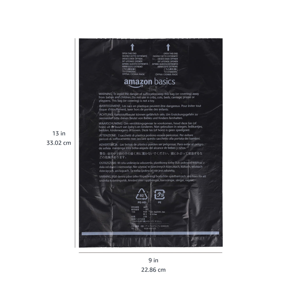 Dog Poop Leak Proof Bags with Dispenser and Leash Clip