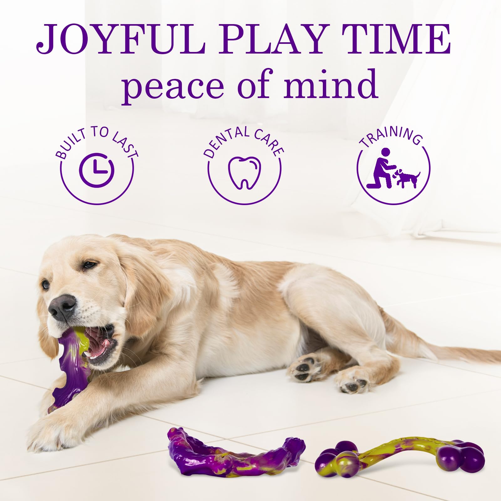 Tough Dog Toys for Aggressive Chewers 3 Pack