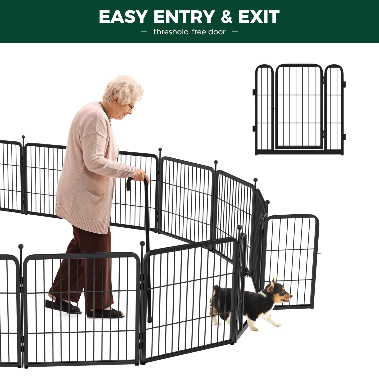Dog Playpen  24 inch 8 Panels for Small and Puppy Dogs