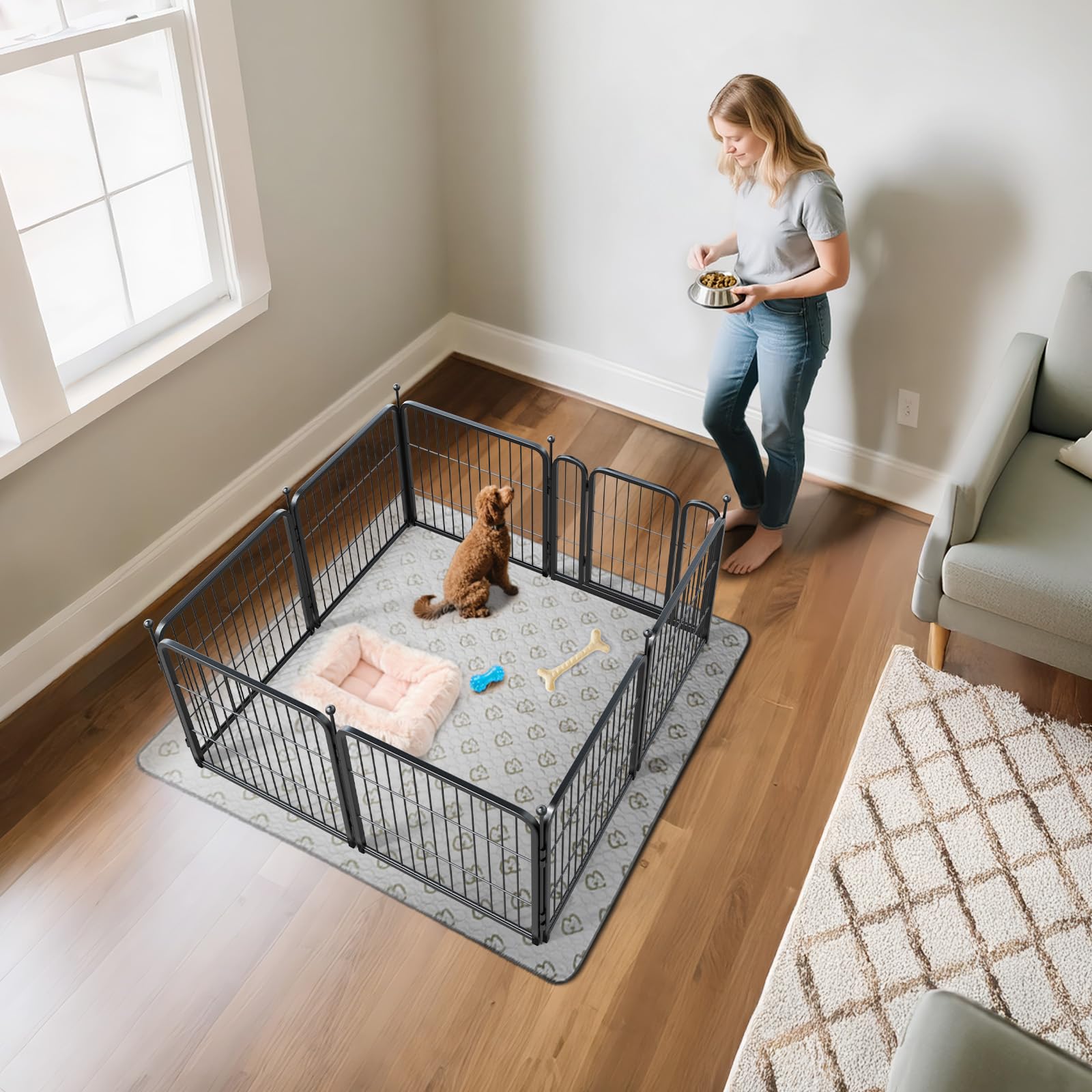 Dog Playpen  24 inch 8 Panels for Small and Puppy Dogs