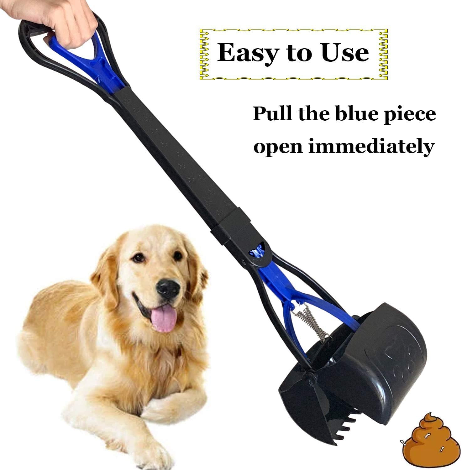 Non-Breakable Pooper Scooper for Large Medium & Small Dogs Heavy Duty