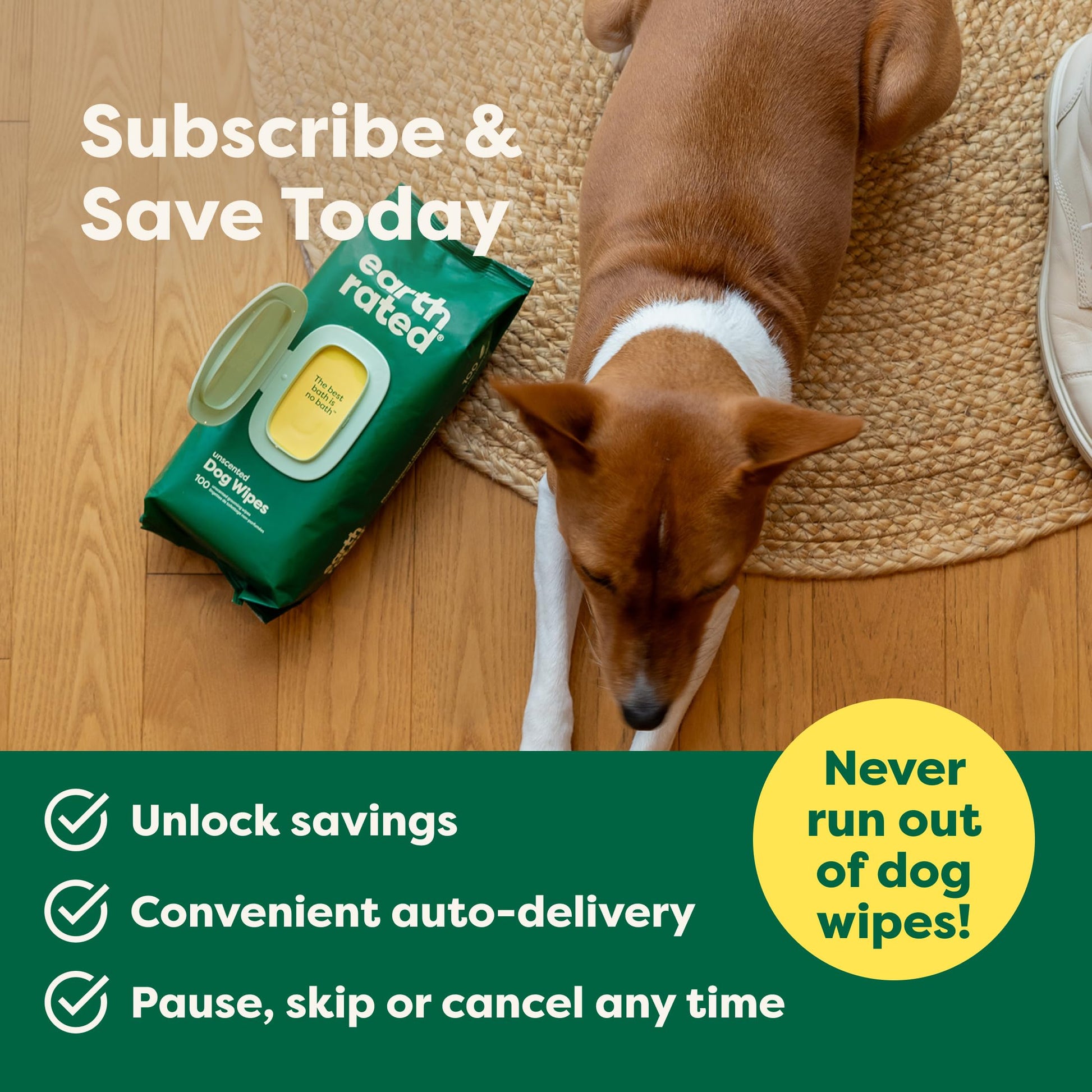 Earth Rated Pet Wipes for Dogs and Cats