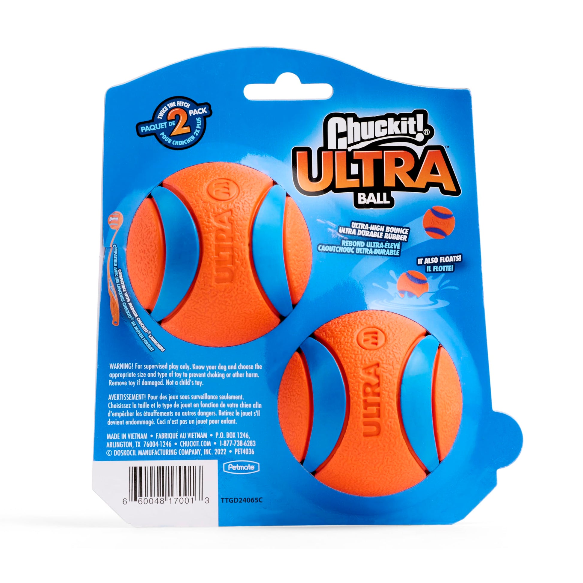 Ultra Ball Dog Toy - Medium Bouncy Fetch Balls For Dogs