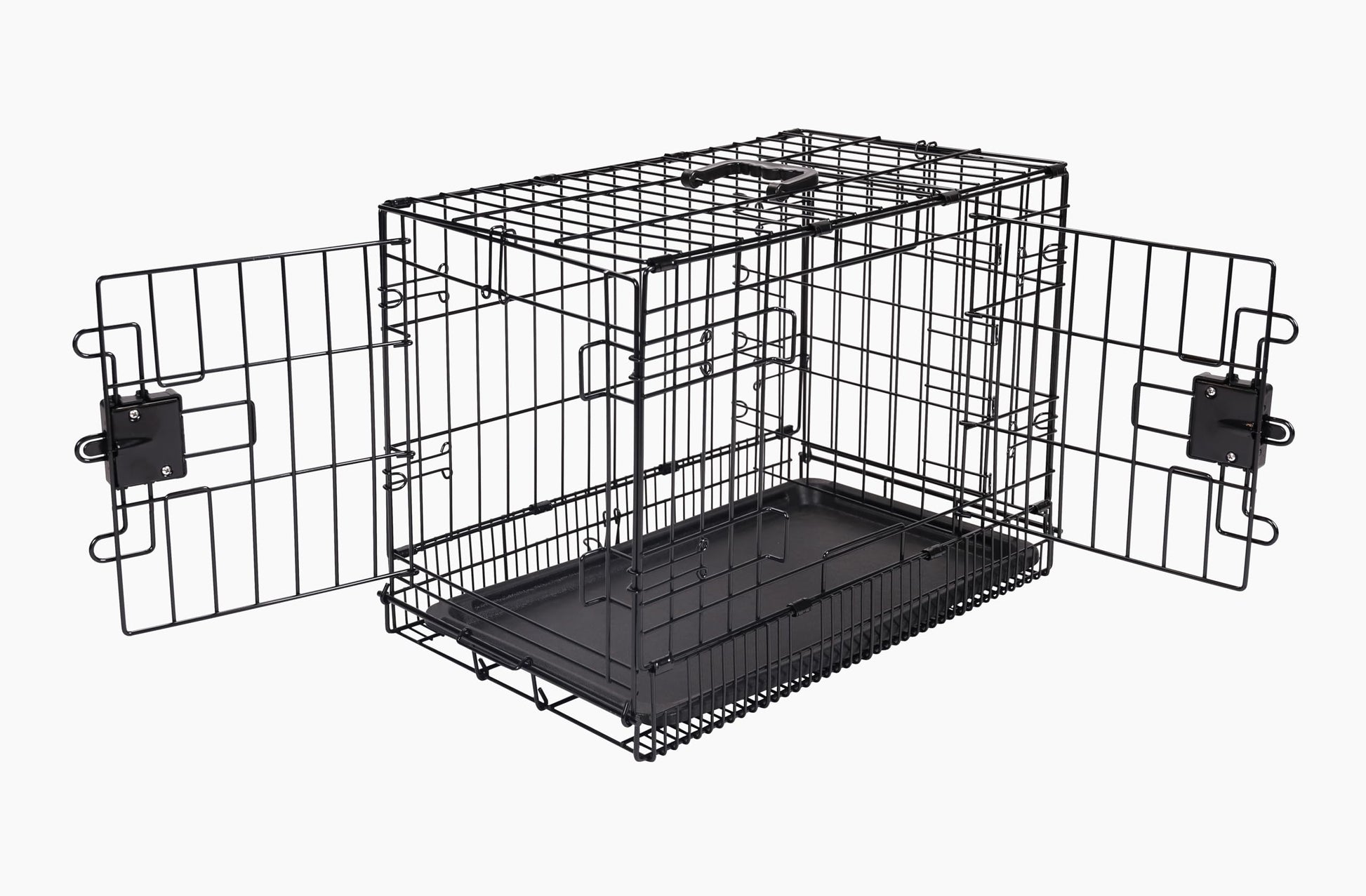 Metal Wire Dog Crate with Tray