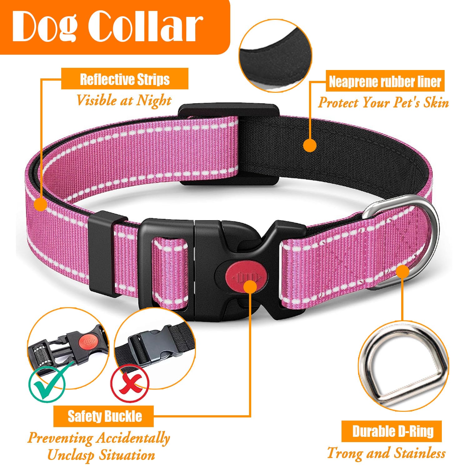 No Pull Dog Harness, Collar & Leash Set