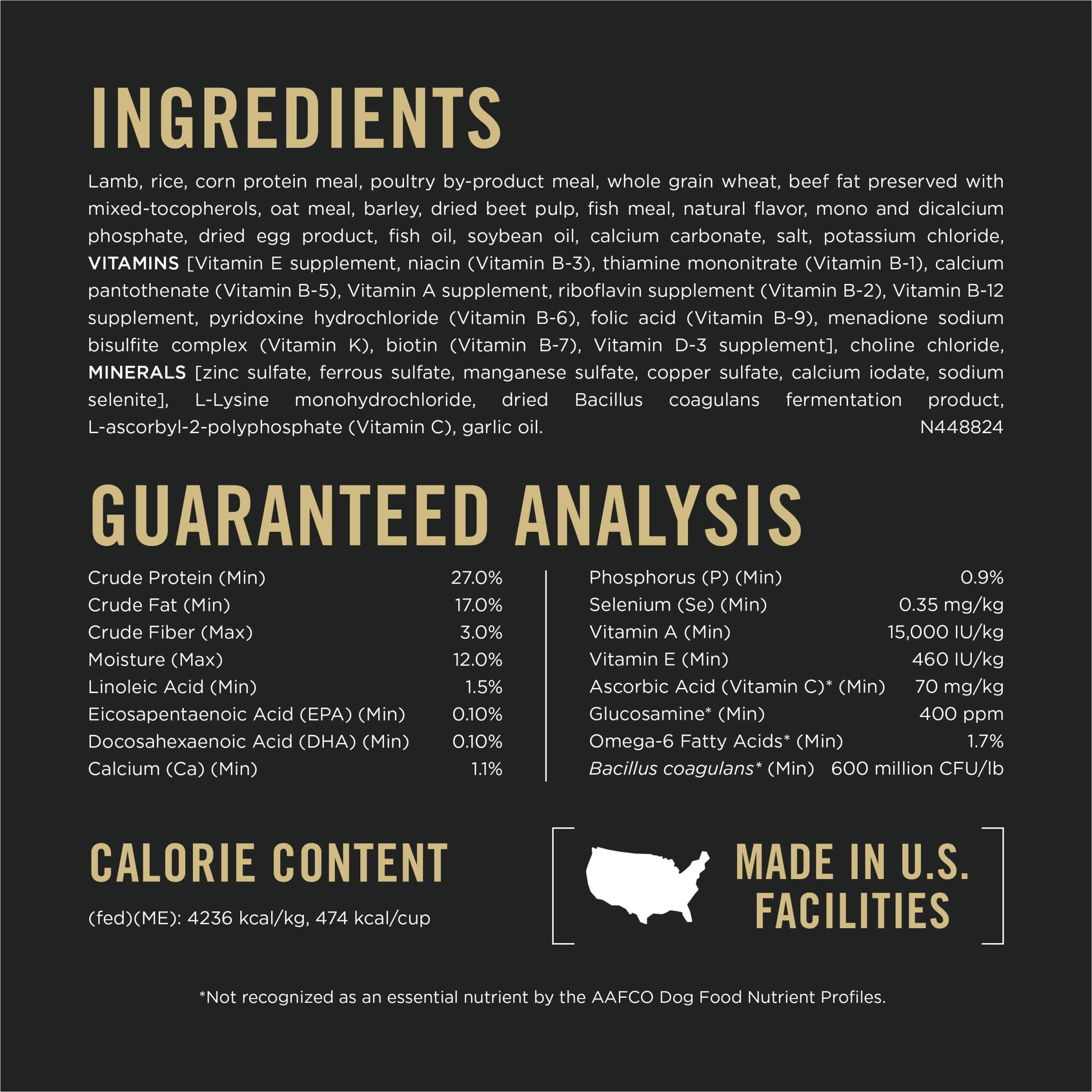 Purina Pro Plan High Protein Dog Food Lamb and Rice Formula - 6 lb. Bag