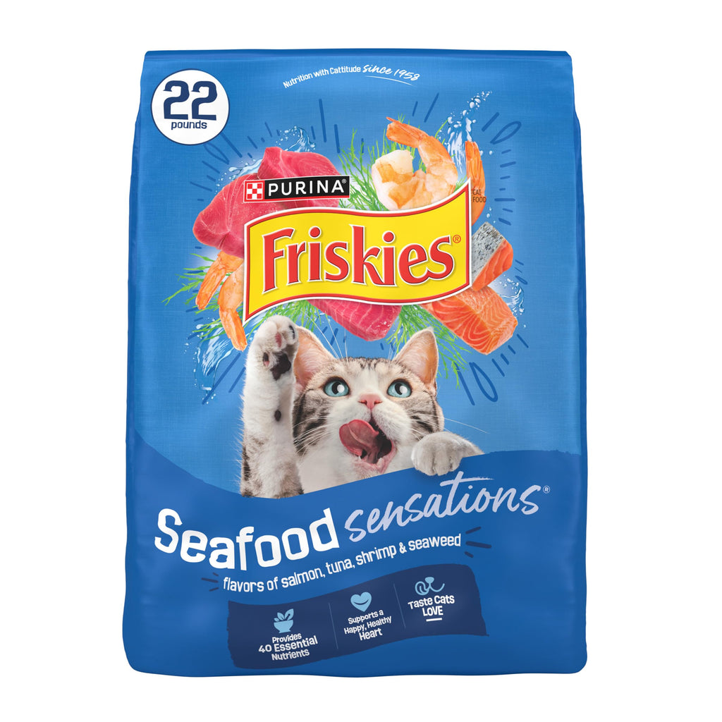 Purina Friskies Dry Cat Food Seafood Sensations 22 lb.