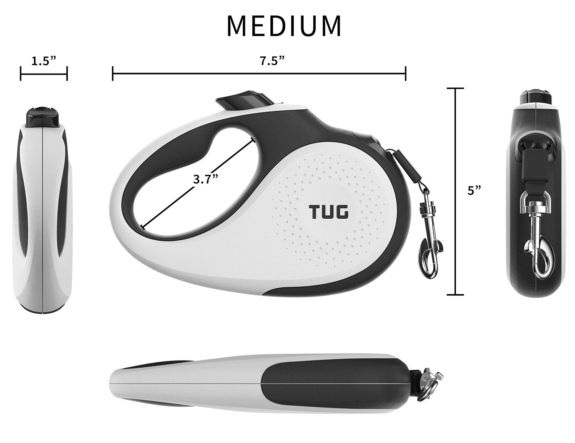 Tangle-Free Retractable Dog Leash | 16 ft Strong