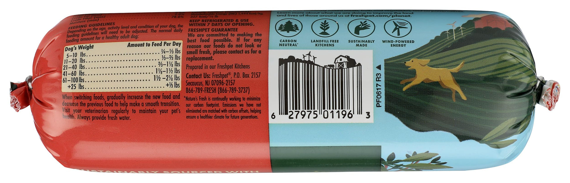 Freshpet Fresh Beef & Brown Rice Recipe Roll, 1.5 lb