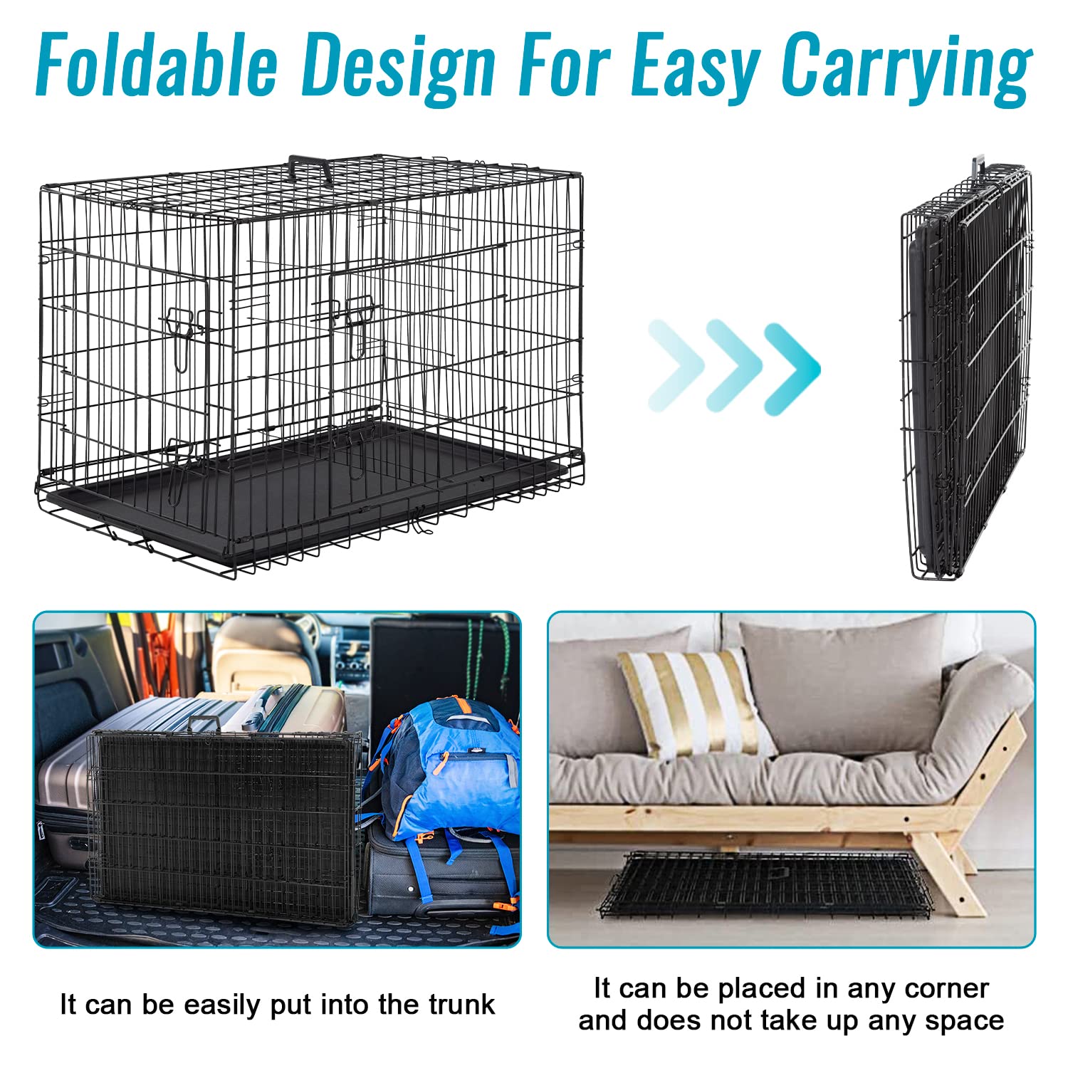 Dog Crate for Small Dogs 24 Inch
