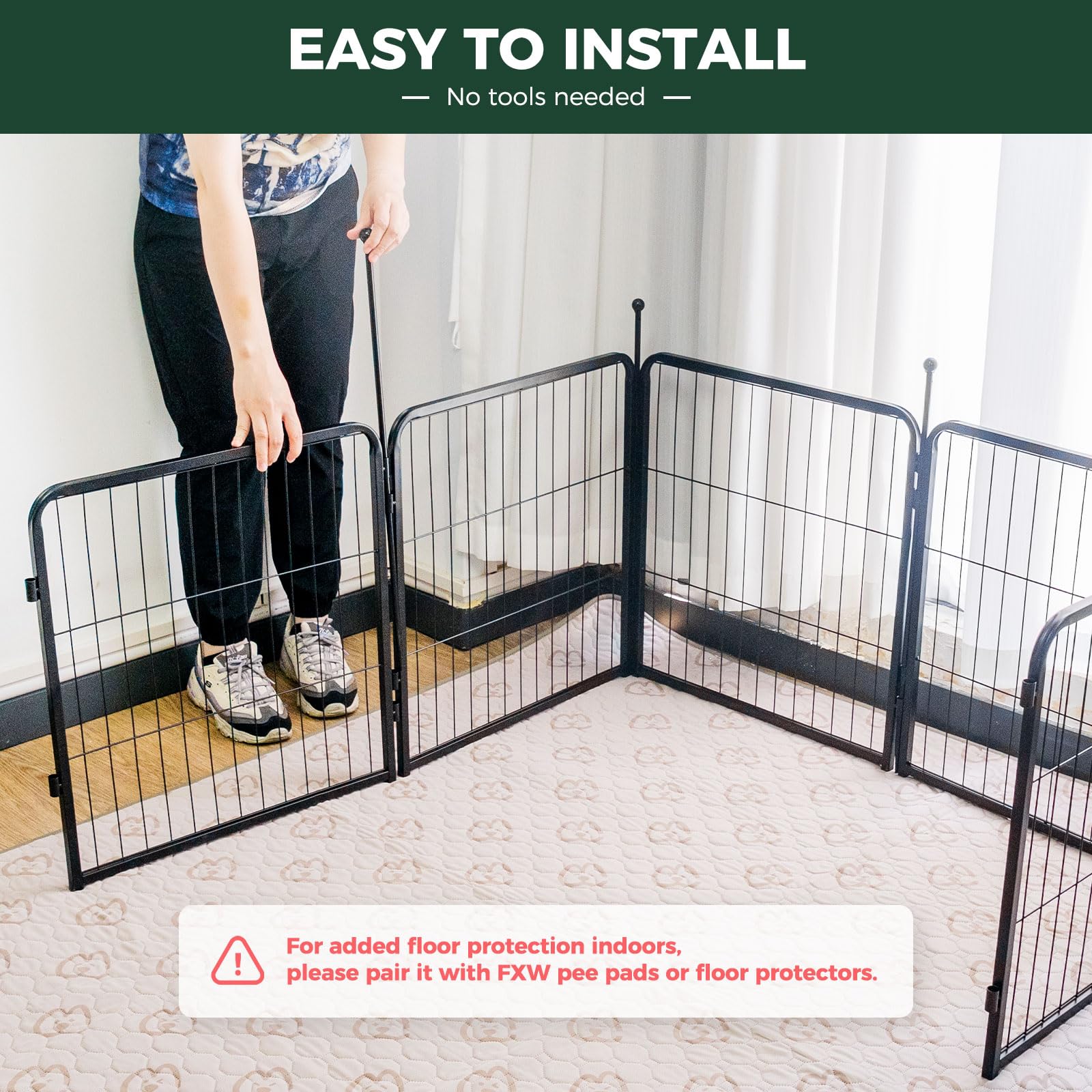 Dog Playpen  24 inch 8 Panels for Small and Puppy Dogs