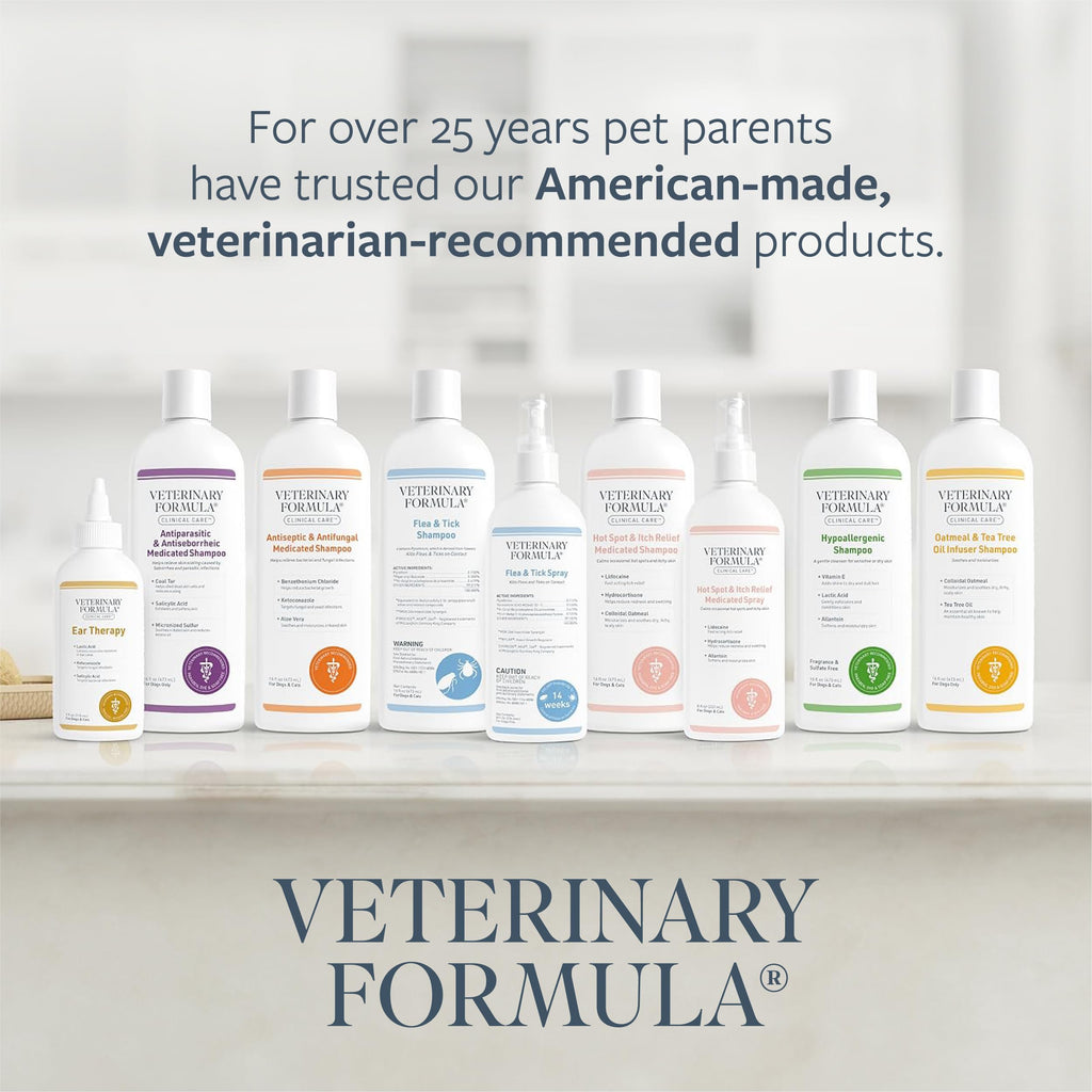 Veterinary Formula Clinical Care Hot Spot & Itch Relief Medicated Spray, 8oz – Easy to Use Spray for Dogs & Cats – Helps Alleviate Sensitive Skin, Scratching, and Licking of Coat (1 Pack)