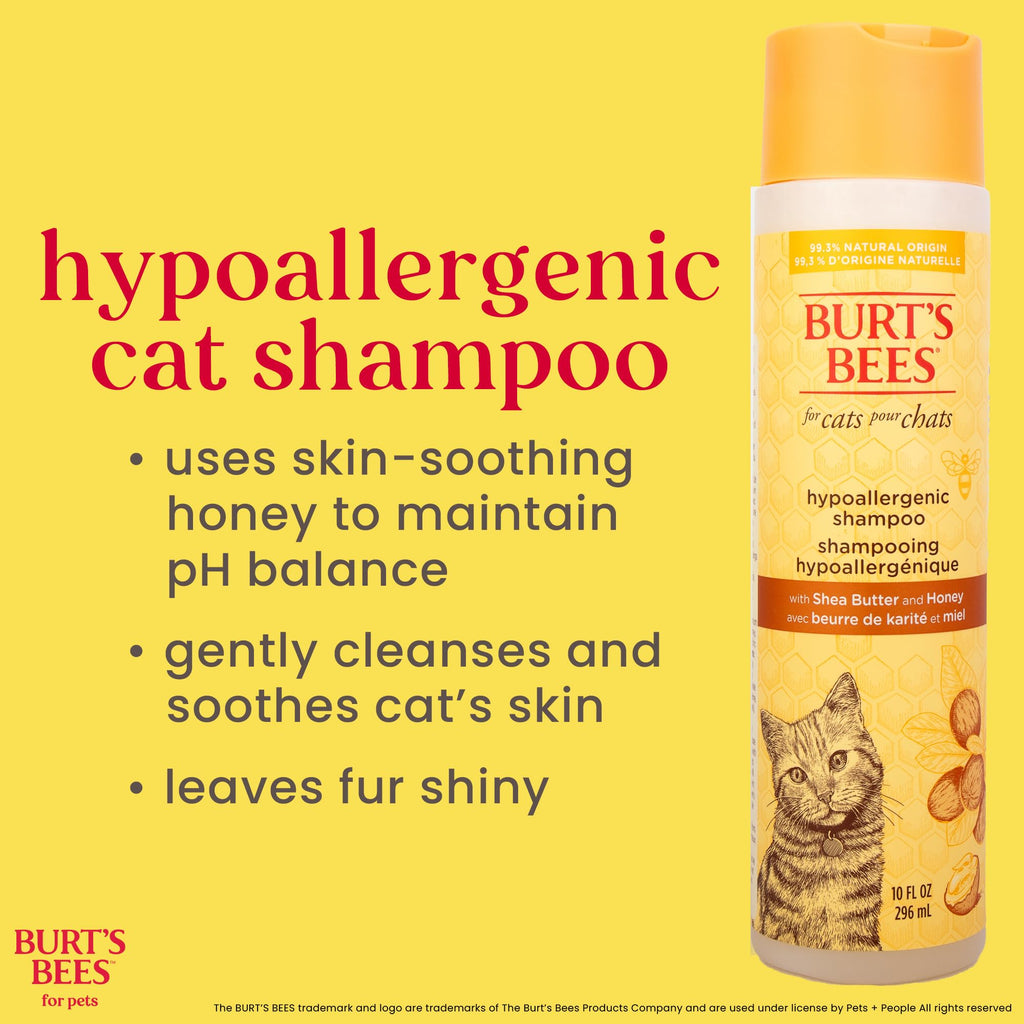 Burt's Bees for Pets Hypoallergenic Cat Shampoo with Shea Butter and Honey