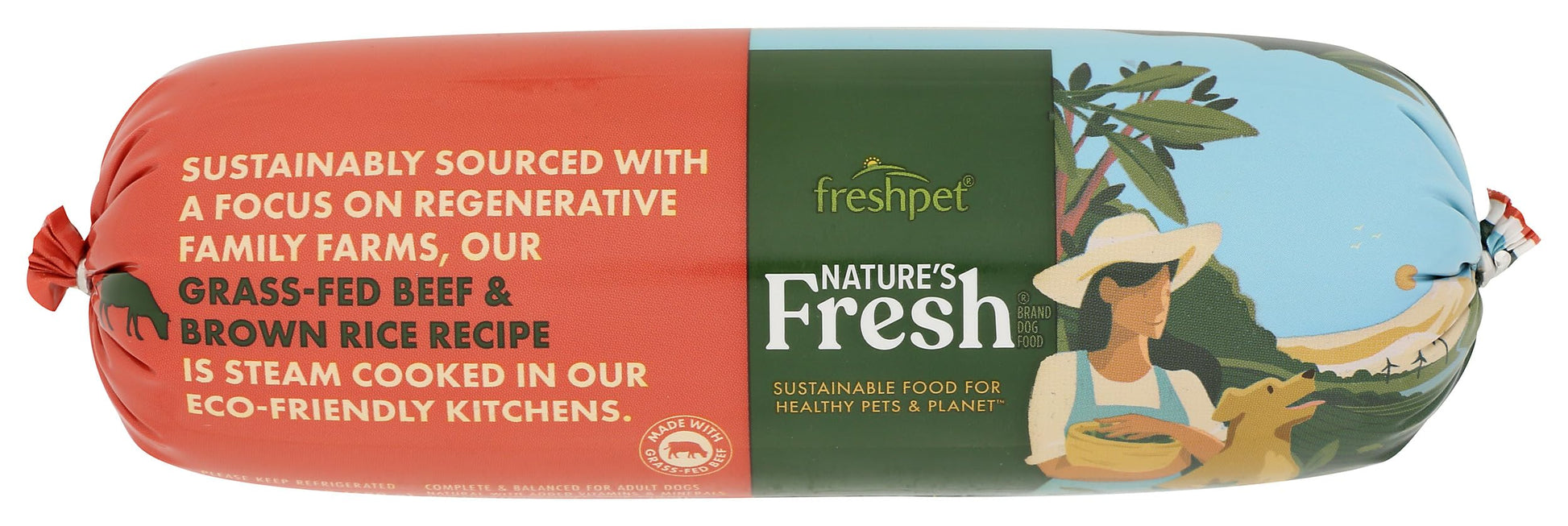 Freshpet Fresh Beef & Brown Rice Recipe Roll, 1.5 lb