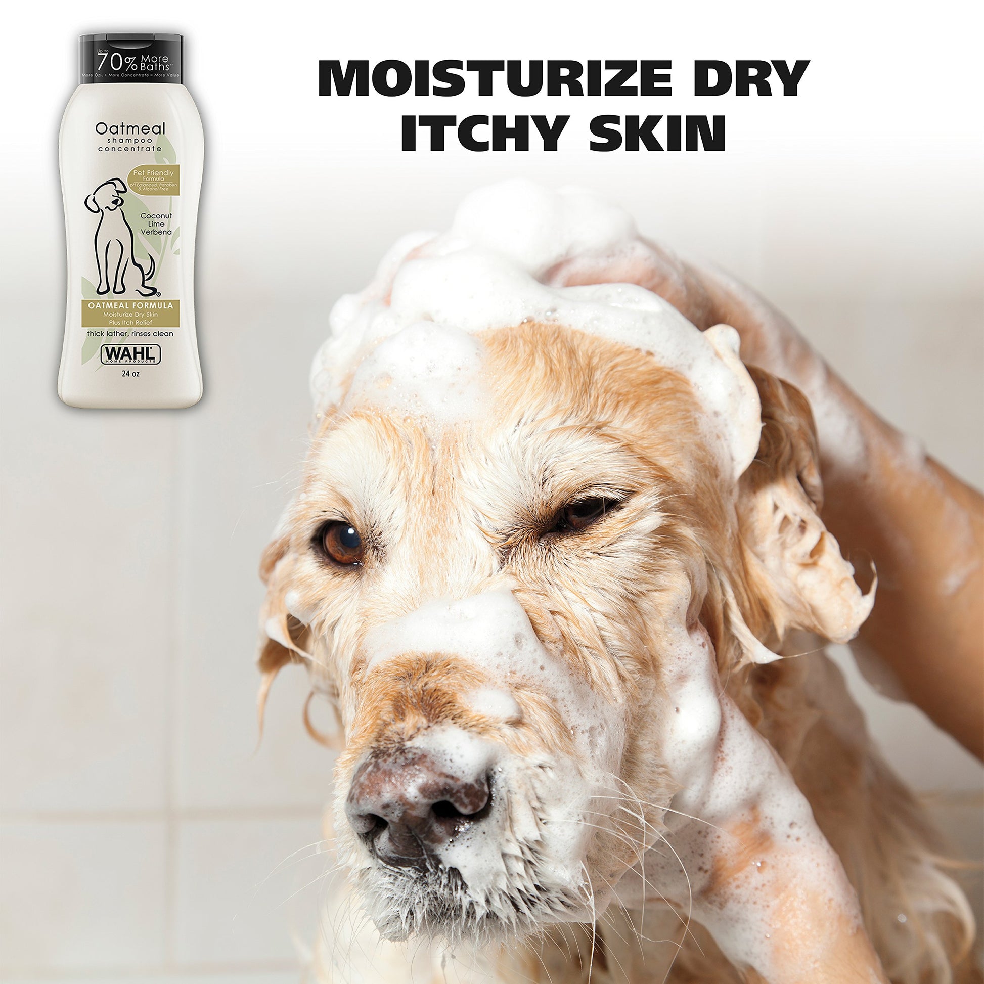 Dry Skin & Itch Relief Pet Shampoo for Dogs – Oatmeal Formula with Coconut Lime